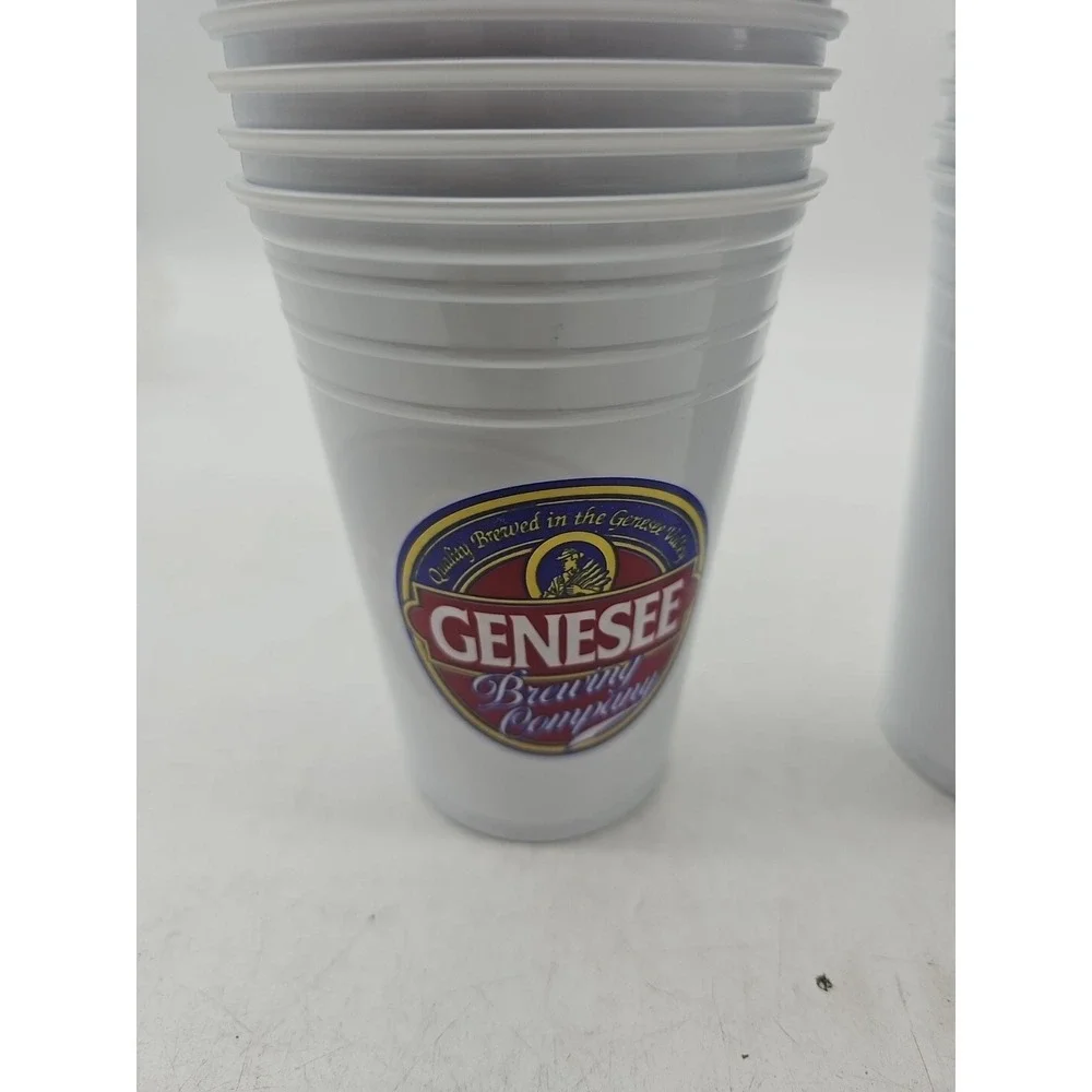 Genesee Brewery Beer plastic disposable  Vintage‎ Cups ( Some Yellowing ) Lot 49